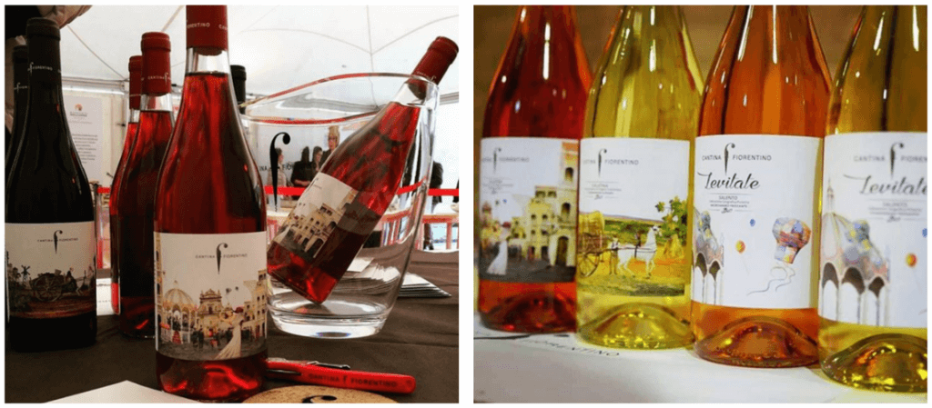 Flavored bottles of wines of Cantina Fiorentina
